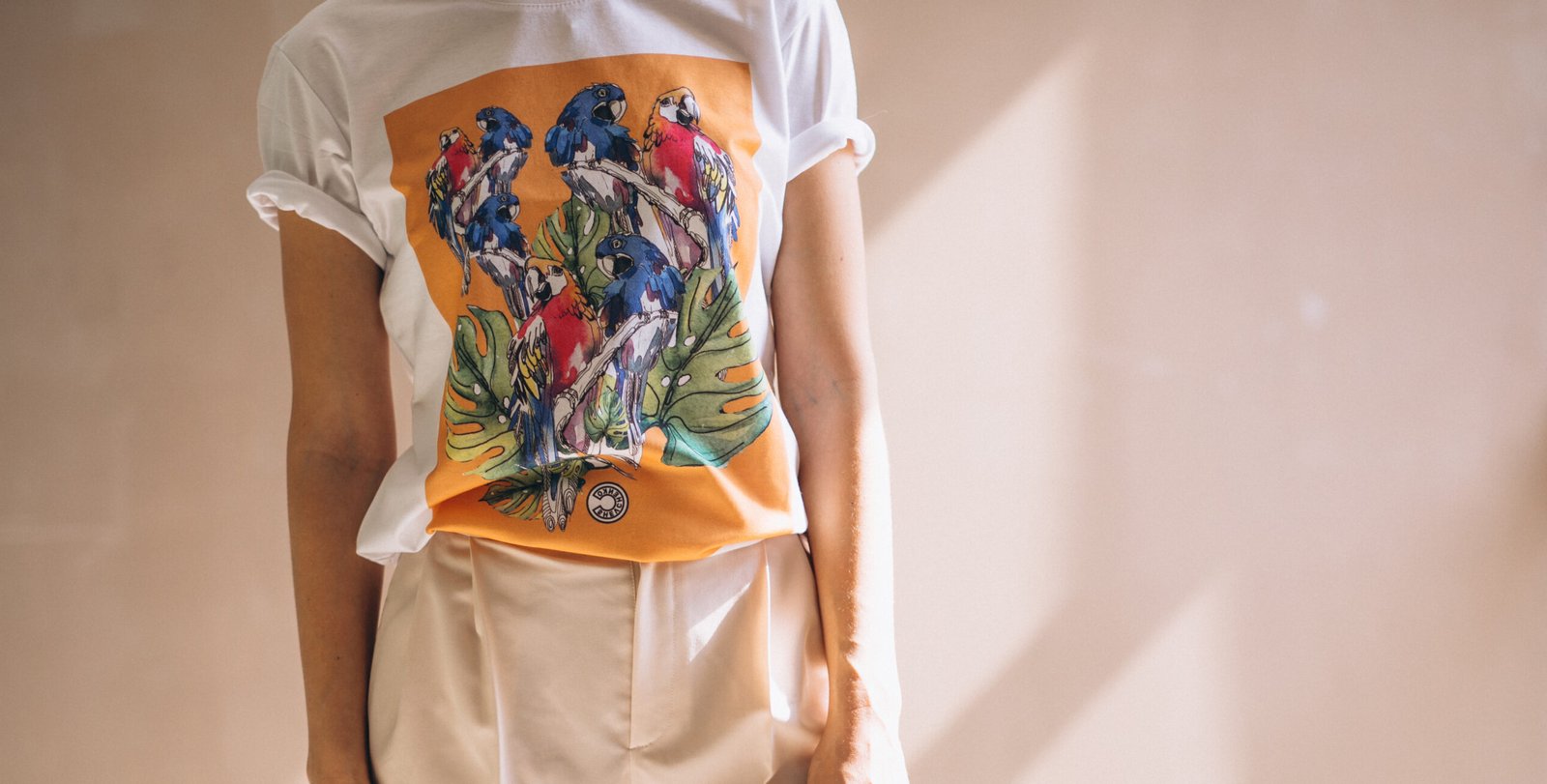 Pretty woman wearing tshirt isolated